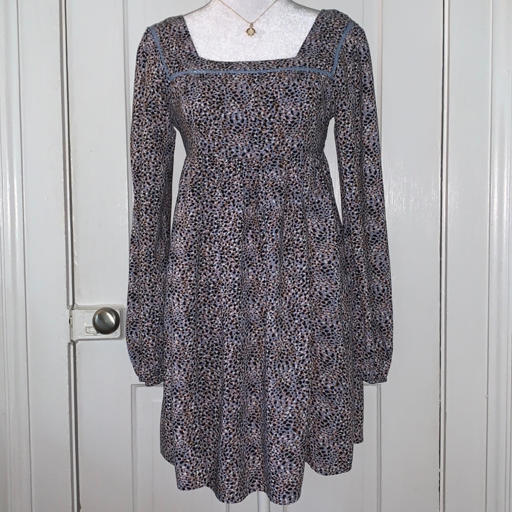 JESSICA SIMPSON LONG SLEEVE BABYDOLL MINI DRESS